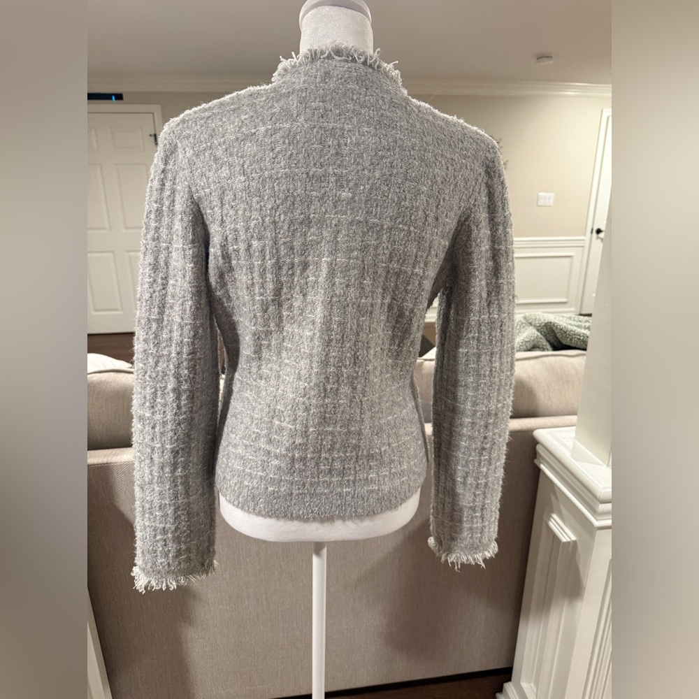 Express Gray Sweater/Jacket Button-Up Classic - image 5